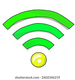 A modern and attractive green signal vector. with subtle gradients and a touch of minimalist geometric elements, creating a dynamic and professional look.