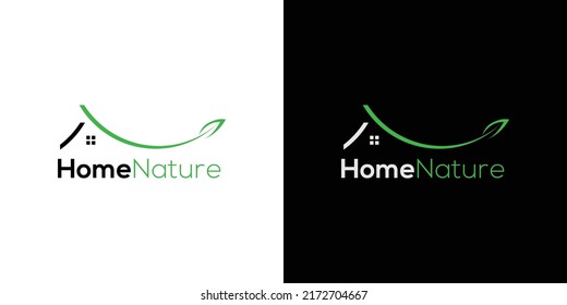 Modern and attractive nature house logo design