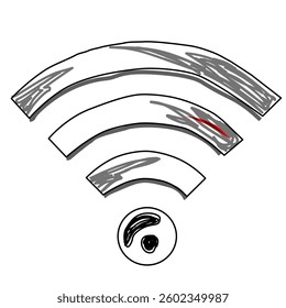 Modern and attractive plain wifi icon vector. With subtle gradients and a touch of minimalist geometric elements, creating a dynamic and professional look.