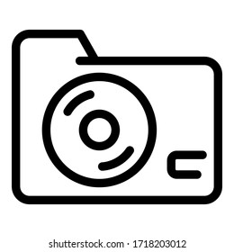 Modernes Audio-Ordner-Symbol. Umfassende, moderne Audiodateien, Vektorsymbol für Webdesign einzeln auf weißem Hintergrund