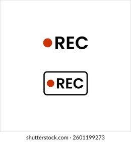 modern audio play record logo .camera video record logo vector