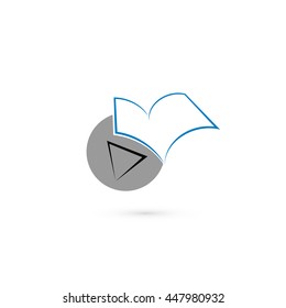 Modern audiobook icon. Isolated on white background. Vector illustration, eps 10.