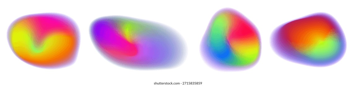 Moderne Aura-Kulisse, die glatten Klecks, luftigen Unschärfen und leichten Farbverlauf kombiniert. Einfache abstrakte Aura-BLOB-Form für die Benutzeroberfläche.