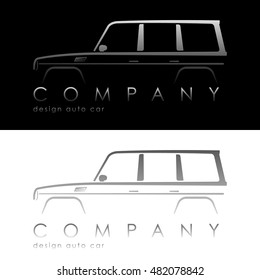 Modern auto company logo vector design concept car.