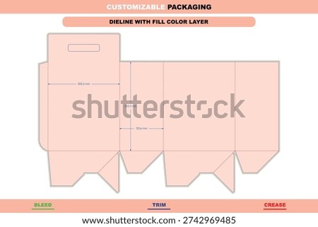 Modern auto lock bottom tuck end box variations folding carton dieline template custom dimensions for secure retail customizable shipping packaging design die line