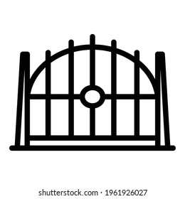 Modern automatic gate icon. Outline Modern automatic gate vector icon for web design isolated on white background