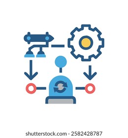 Modern automation logo design showcasing innovative process efficiency.