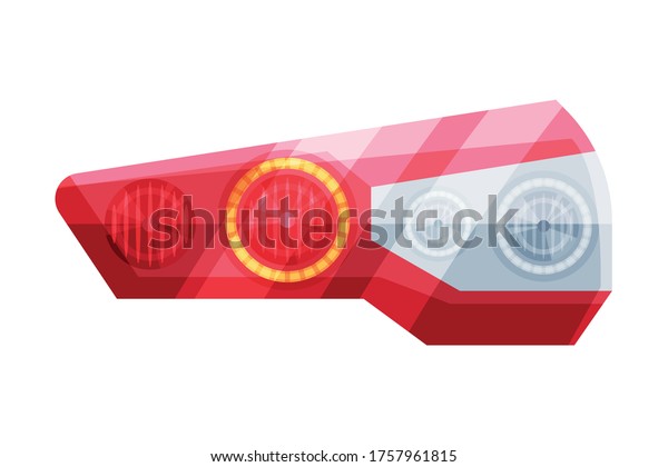 Modern Automotive Auto Headlights Flat Style\
Vector Illustration on White\
Background