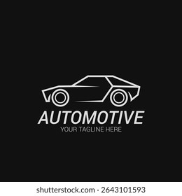 Modern automotive logo design with sleek car outline