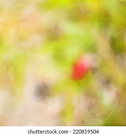 Modern Autumn Abstract Blurred Background with Transparent Triangles - Vector Illustration