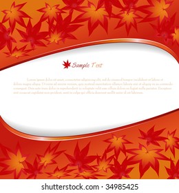 Modern autumn background with leafs. Vector illustration.