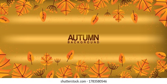Modern autumn design template background vector