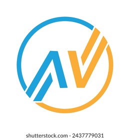 Modern AV Letter Logo Design