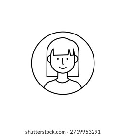 Vector de ilustración de avatar moderno para diseño de imagen de perfil de marcador de posición