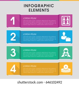Modern avatar infographic template. infographic design with avatar icons includes maid, medical reflector. can be used for presentation, diagram, annual report, web design.