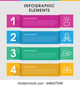 Modern avatar infographic template. infographic design with avatar icons includes man and woman, maid. can be used for presentation, diagram, annual report, web design.