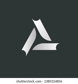 modern aviation and technology Triangle logo icon