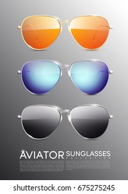 Modern Aviator Sunglasses Set