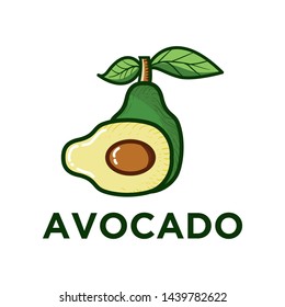 modern avocado fruit vector logo