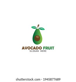 modern avocado fruit vector logo