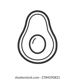 Modern Avocado Line Art