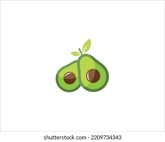 Modern Avocado Logo Design Template