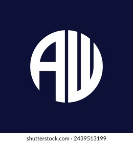 diseño moderno del logotipo del círculo de aw