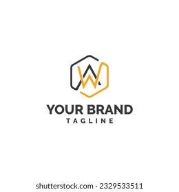 Modern AW monogram logo design.