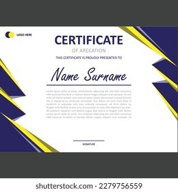 modern award certificate design template