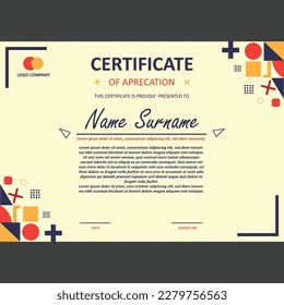 modern award certificate design template