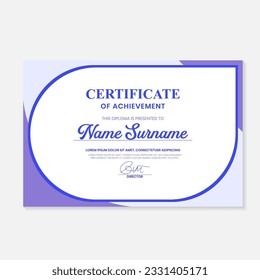 modern award certificate design template