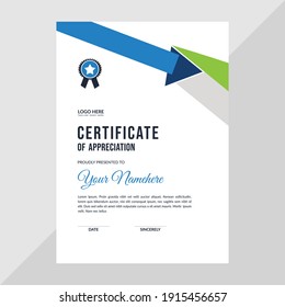 Modern award certificate template design