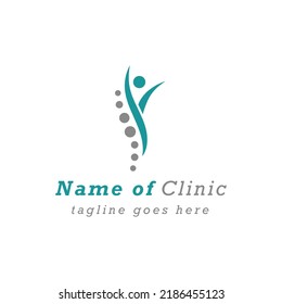 Moderna e impresionante plantilla con logotipo de marca creativa para la Clínica Ortho y la Clínica Spine