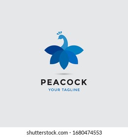 moderne, beeindruckende Pfau-Logo-Vorlage für jedes verbundene Unternehmen