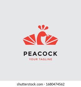 modern awesome peacock logo template for any related business