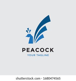 modern awesome peacock logo template for any related business