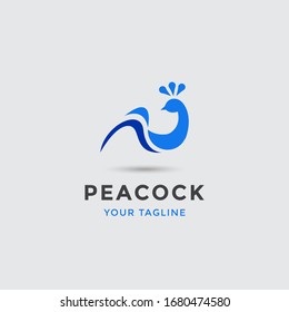 modern awesome peacock logo template for any related business