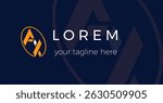 Modern AX Initial Logo, gold and white combination, great for business logo or others