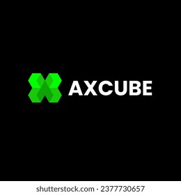 Modern AX Letter Axcube Company logo design