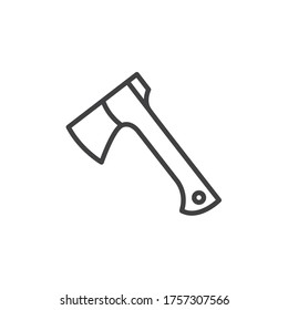 Modernes Axt-Strichsymbol. lineares Stilzeichen für mobiles Konzept und Webdesign. Ax Umriss-Vektorsymbol. Symbol, Logo-Abbildung. Vektorgrafik