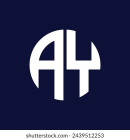 modern ay circle logo design