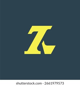 Modern AZ letter logo with dynamic geometric style, perfect for corporate or tech branding
