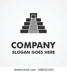 Modern Aztec Castle Logo Template