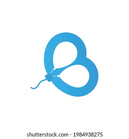 modern b balloon logo design
