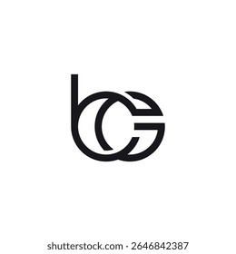 Modern B and G Letter Logo, Bold Monogram Design.