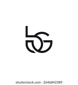 Modern B and G Letter Logo, Bold Monogram Design.
