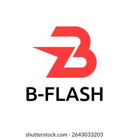 Modern B Initial Logo Flash Bold Concept