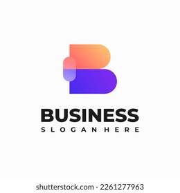 Modern B Letter Initial Logo designs icon, B Business logo icon template