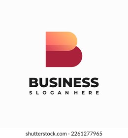 Icono de diseño de logotipo inicial de la carta B moderna, plantilla de icono de logotipo B Business