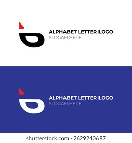 Modern b Letter Logo Design – Dual Color Concept